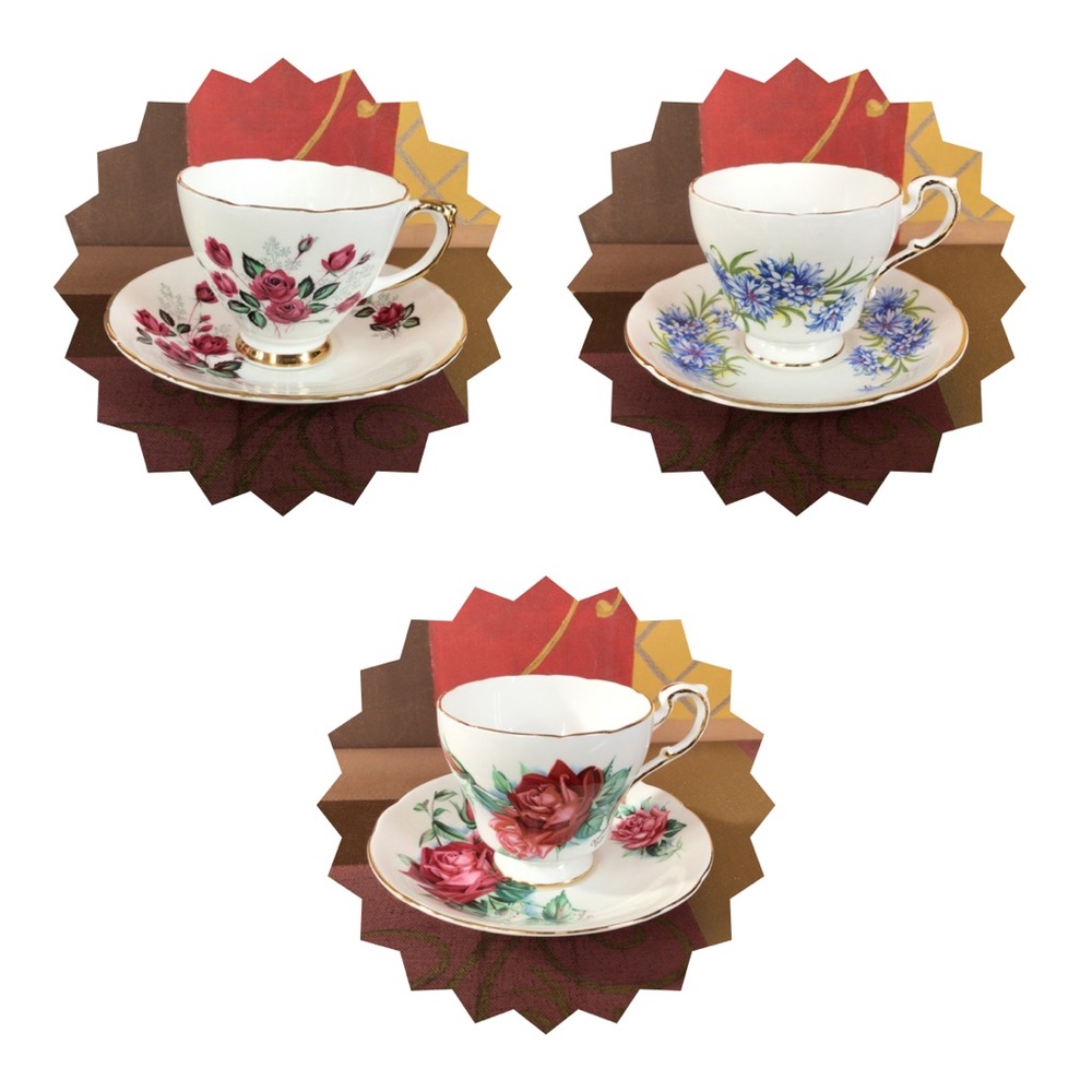 Lot Of Three Teacups And Saucers II